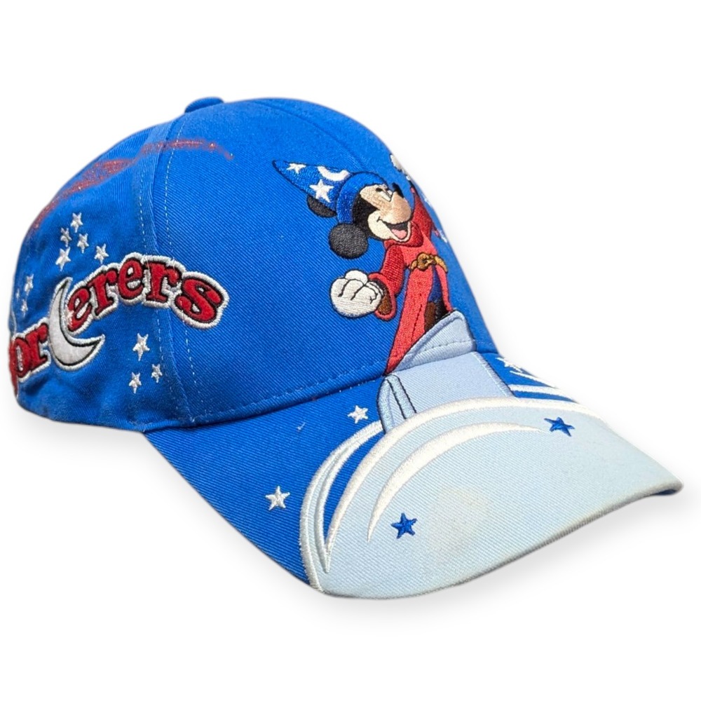 Walt Disney World Youth Strapback Blue Embroidered Sorcerer Mickey Cap Hat
